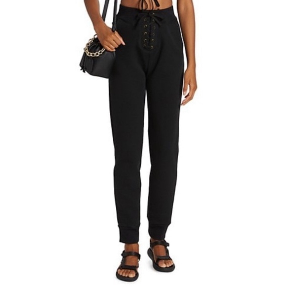 NWT Phat Buddha Downing Lace-Up Sweatpants Black Size XS/S PB x Camille Fishel